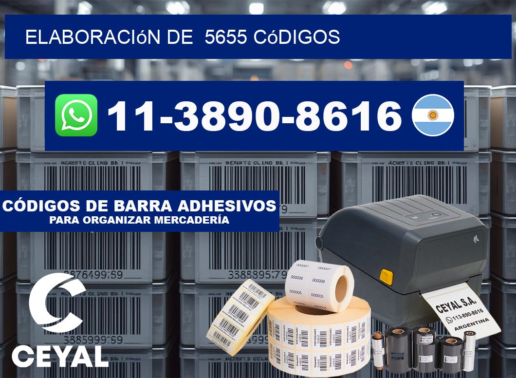 elaboración de 5655 códigos