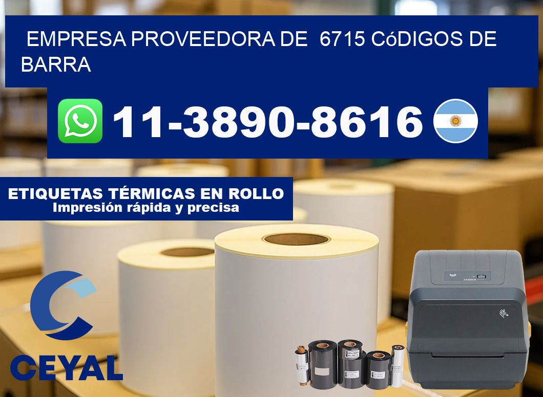 empresa proveedora de 6715 códigos de barra