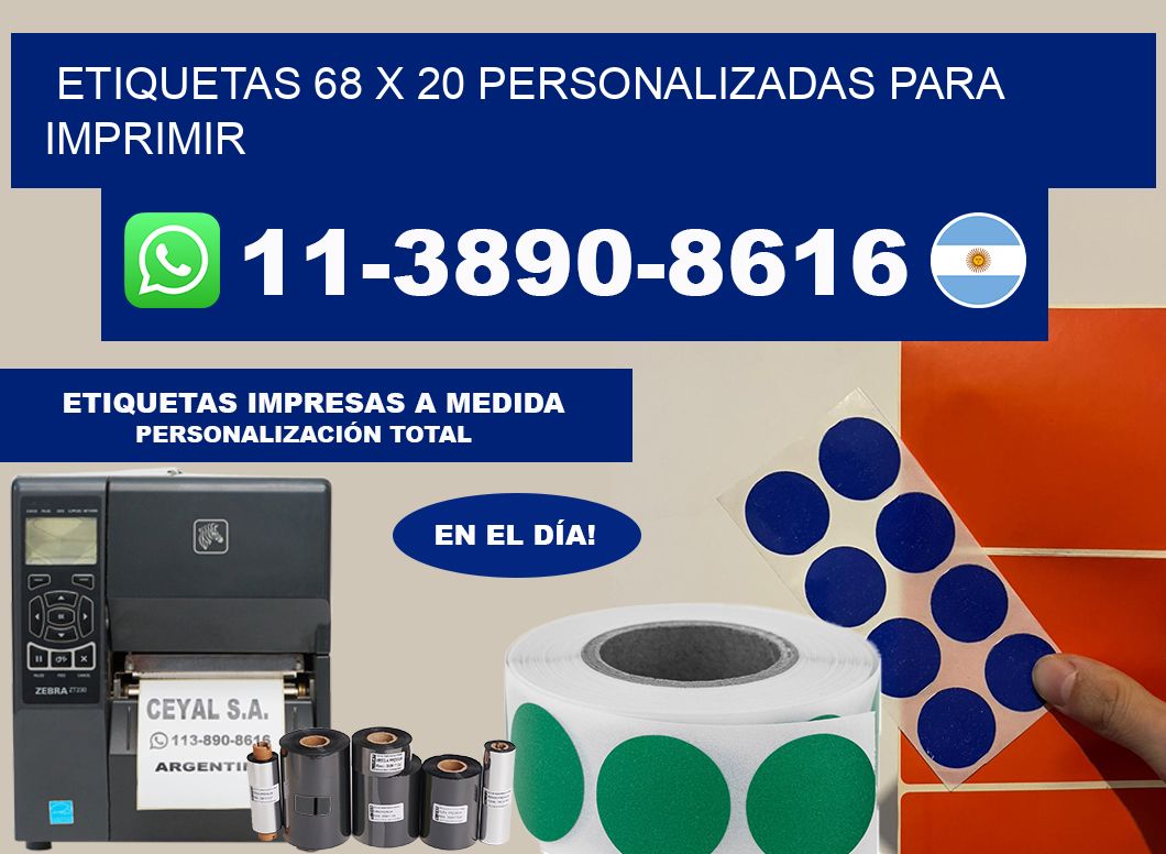 etiquetas 68 x 20 personalizadas para imprimir