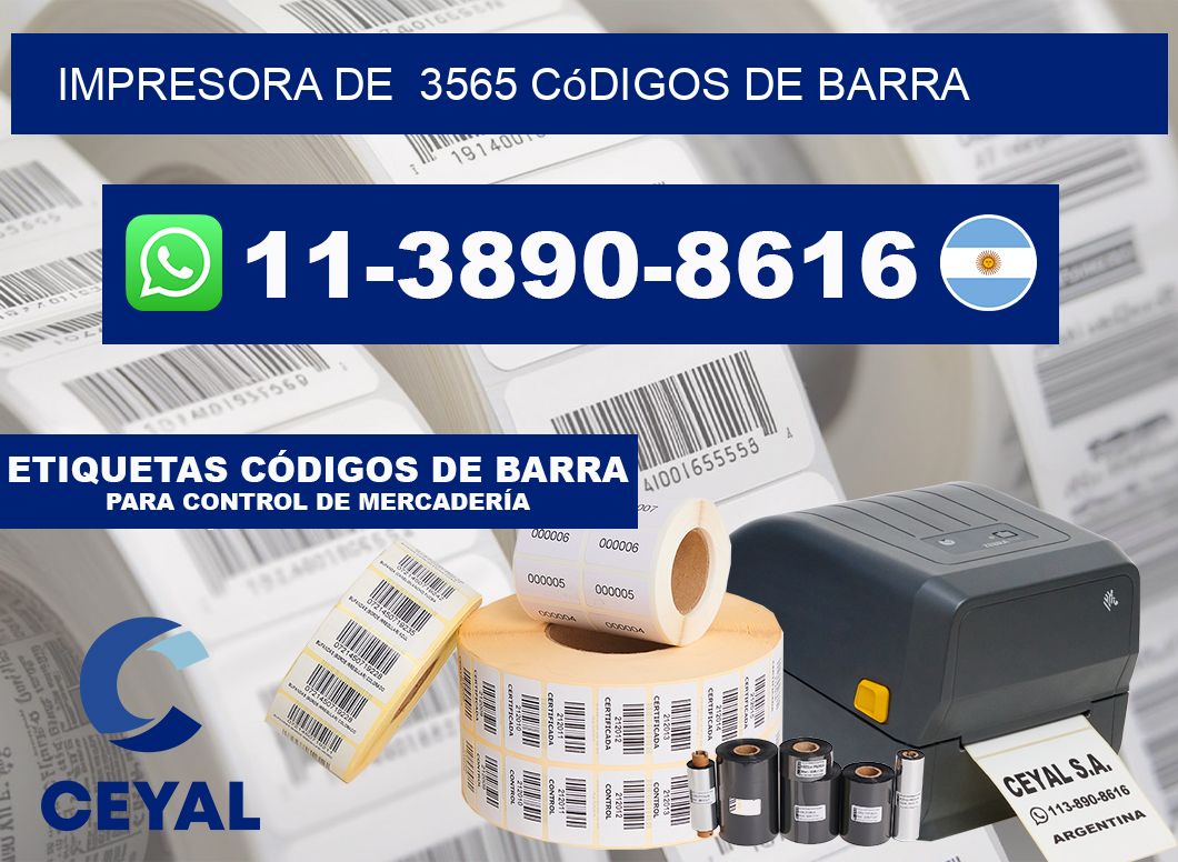 impresora de 3565 códigos de barra