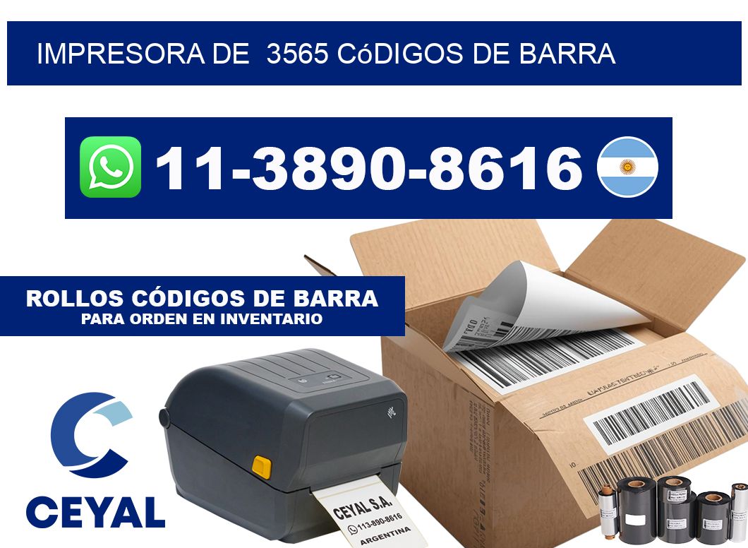 impresora de  3565 códigos de barra