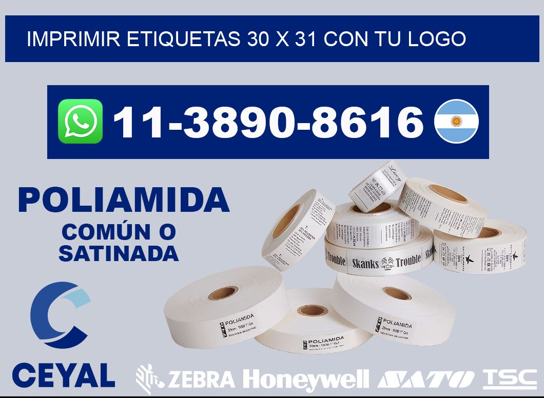 imprimir etiquetas 30 x 31 con tu logo