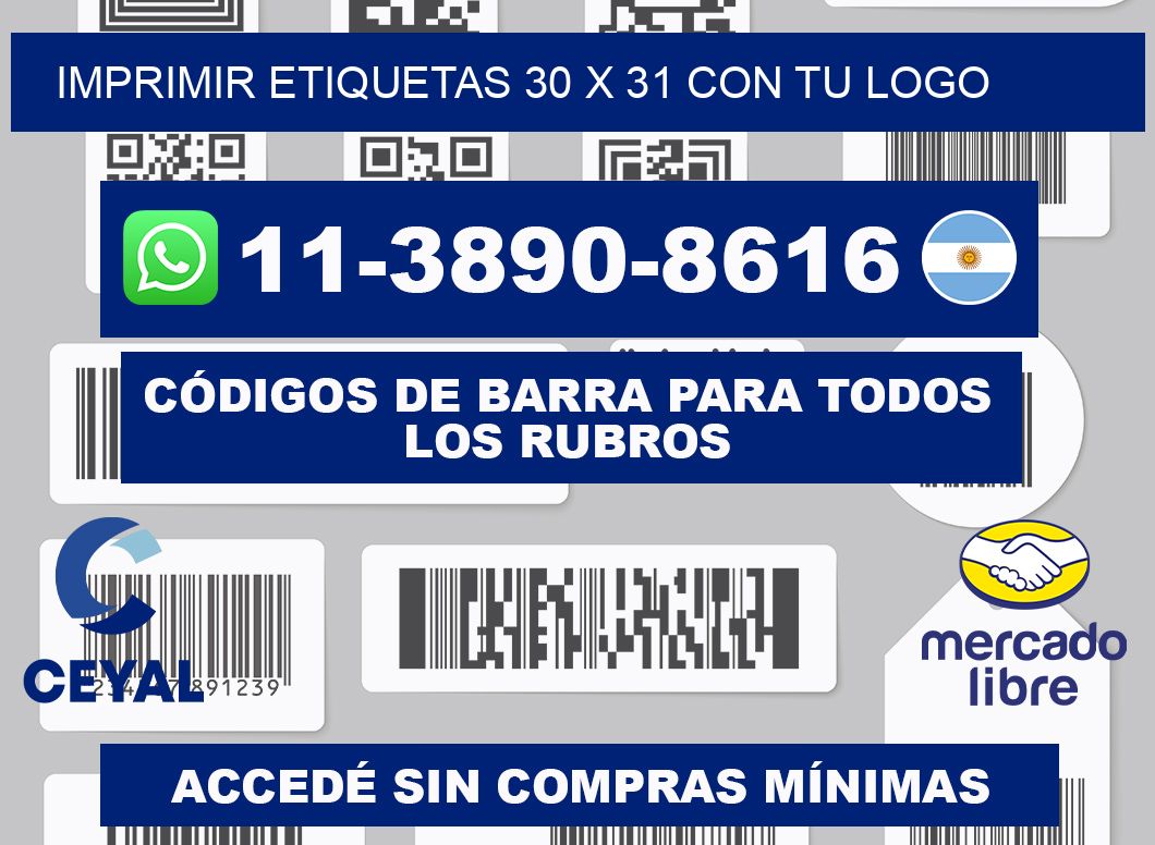 imprimir etiquetas 30 x 31 con tu logo