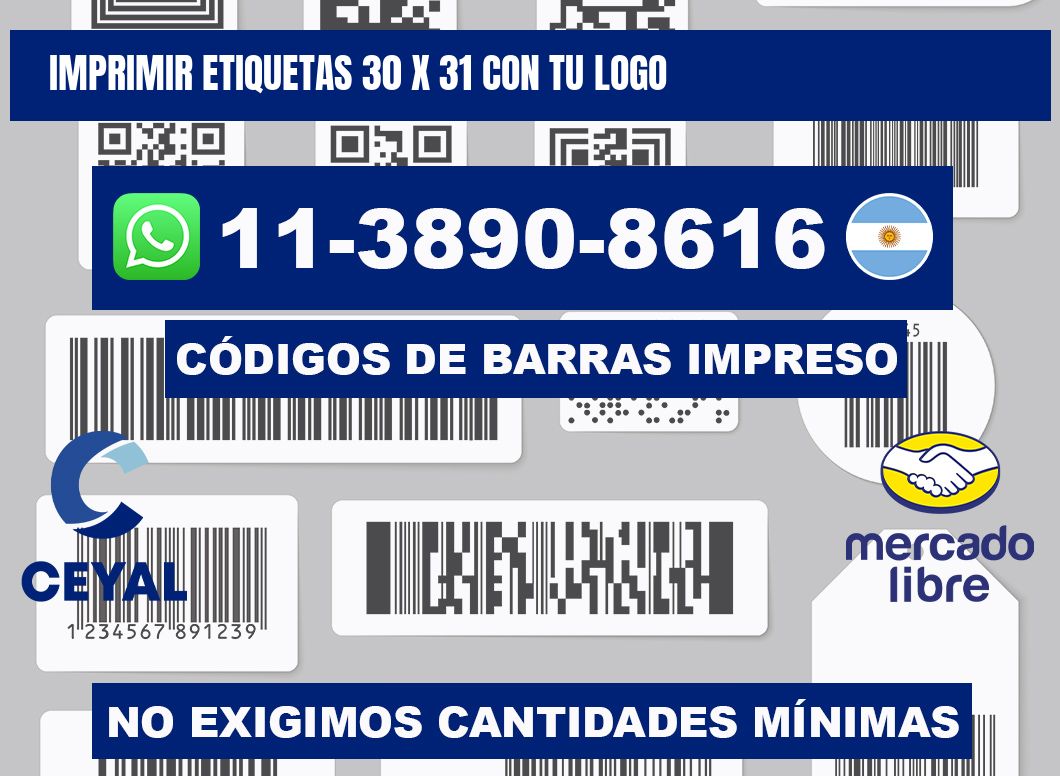 imprimir etiquetas 30 x 31 con tu logo