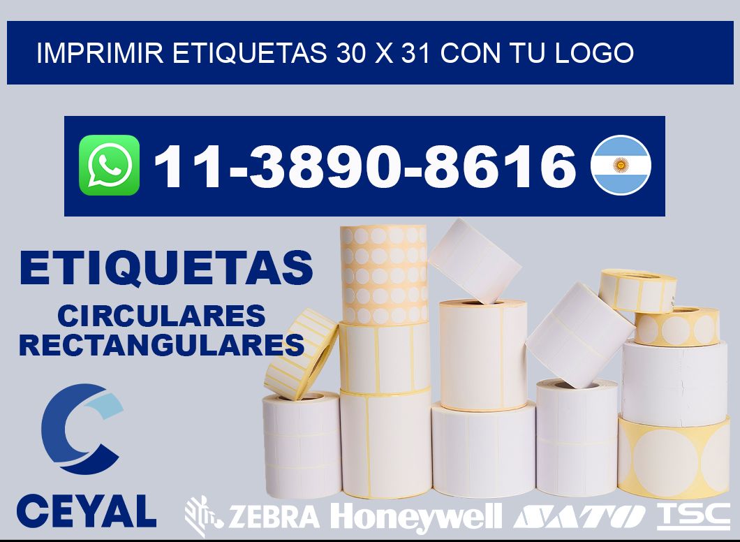 imprimir etiquetas 30 x 31 con tu logo
