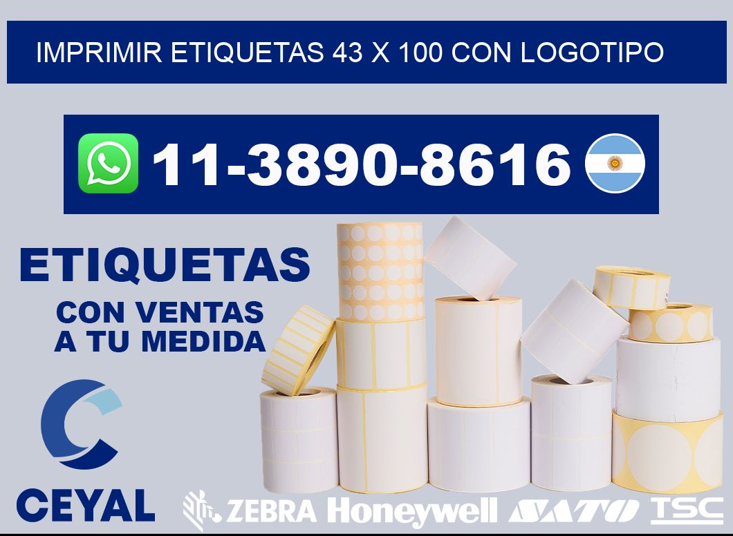 imprimir etiquetas 43 x 100 con logotipo