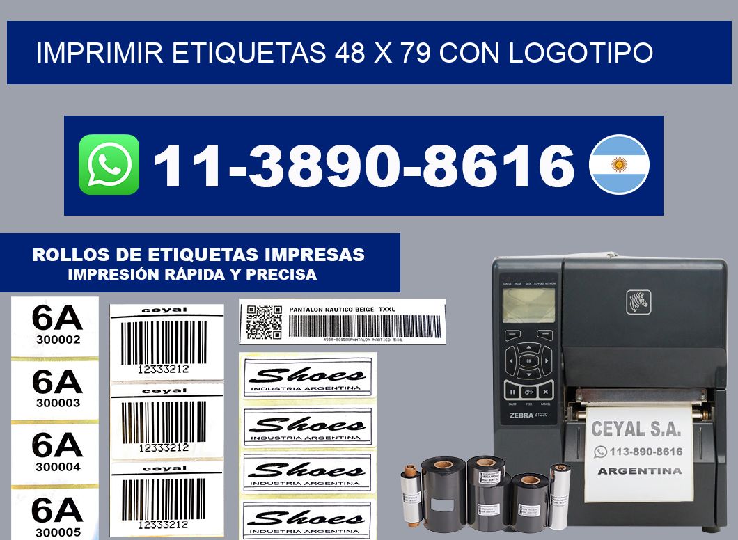 imprimir etiquetas 48 x 79 con logotipo