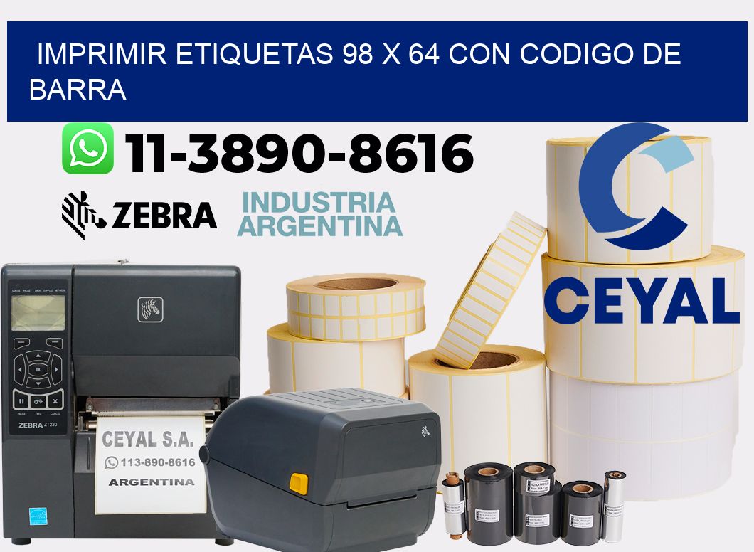 imprimir etiquetas 98 x 64 con codigo de barra