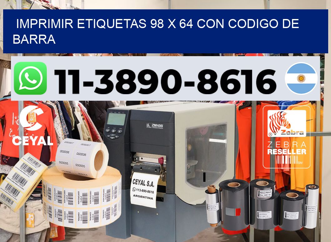 imprimir etiquetas 98 x 64 con codigo de barra