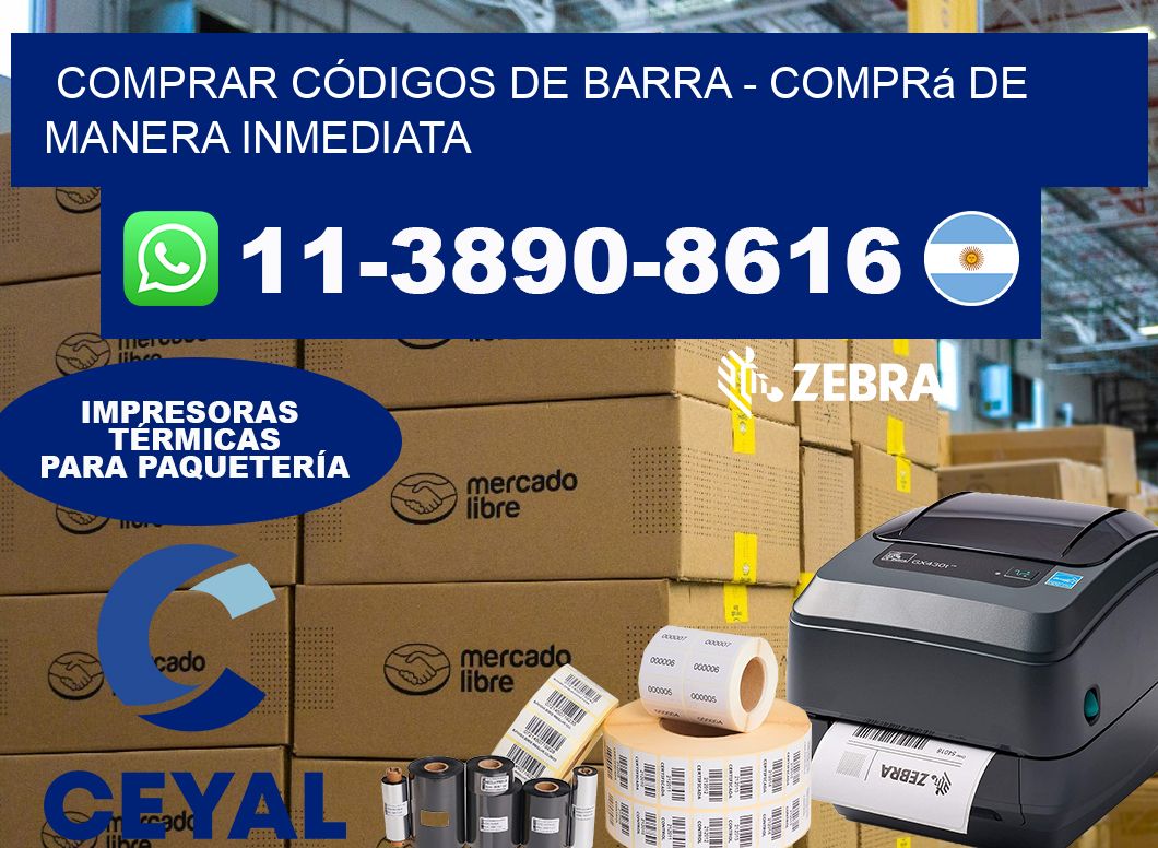 COMPRAR CÓDIGOS DE BARRA - Comprá de manera inmediata