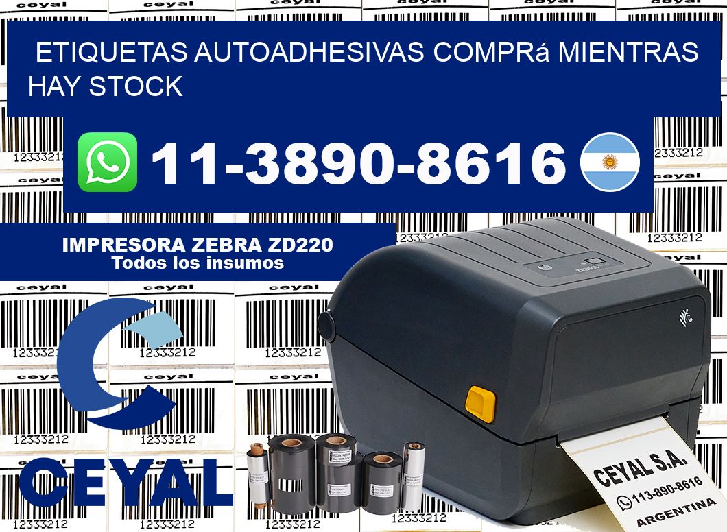 ETIQUETAS AUTOADHESIVAS Comprá mientras hay stock