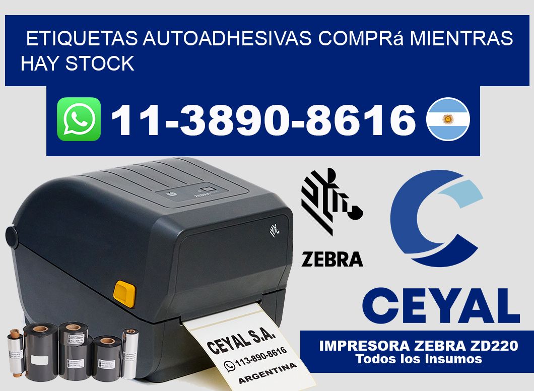 ETIQUETAS AUTOADHESIVAS Comprá mientras hay stock