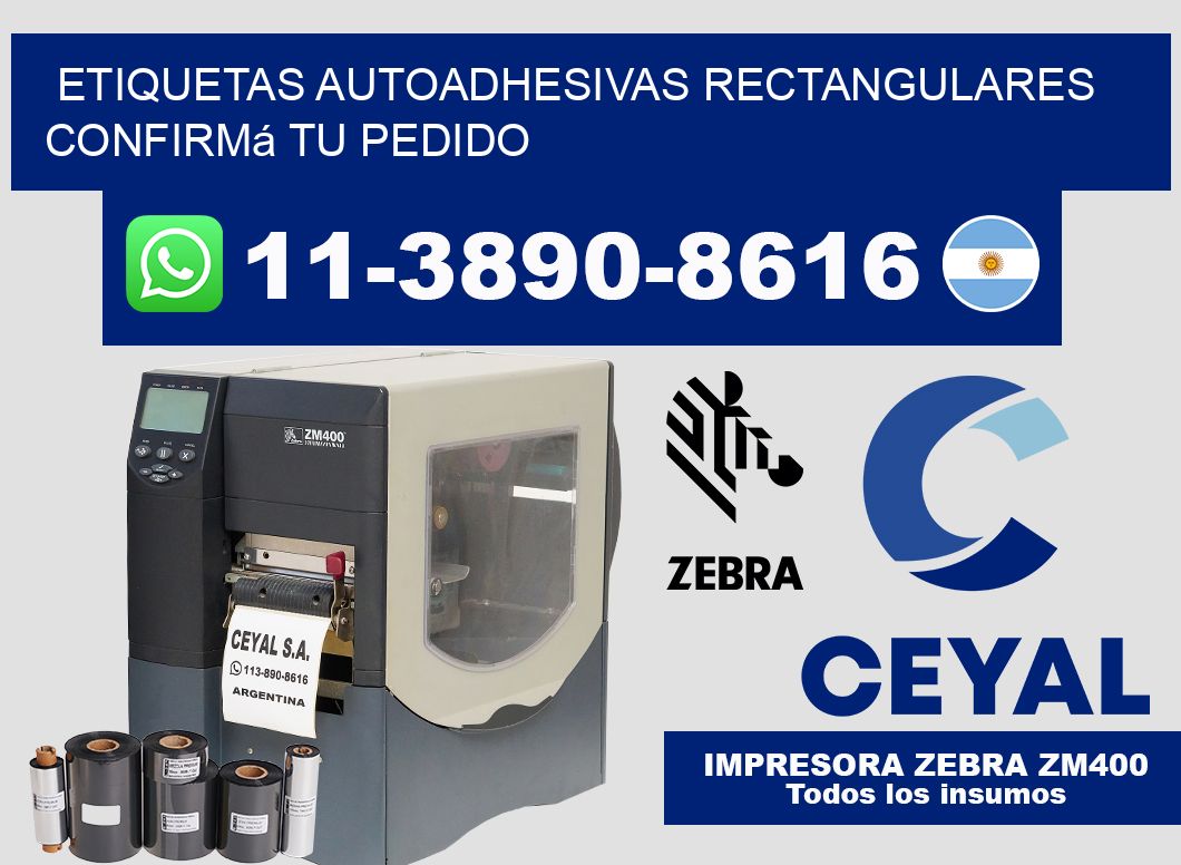 ETIQUETAS AUTOADHESIVAS RECTANGULARES Confirmá tu pedido