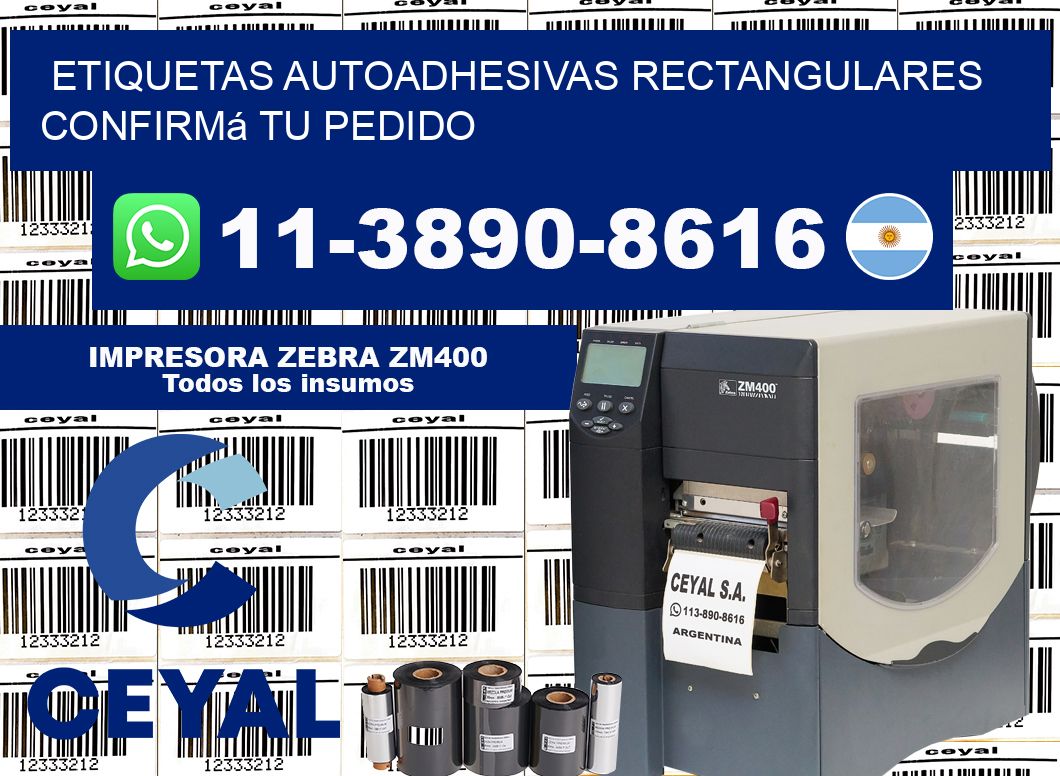 ETIQUETAS AUTOADHESIVAS RECTANGULARES Confirmá tu pedido