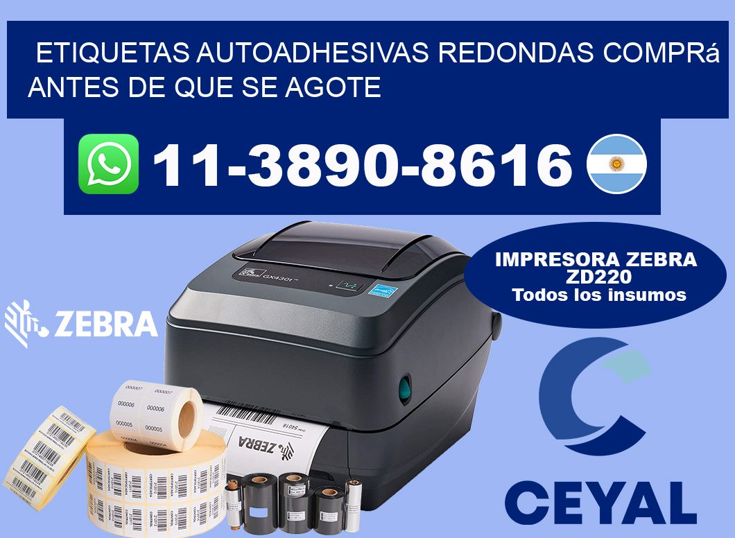 ETIQUETAS AUTOADHESIVAS REDONDAS Comprá antes de que se agote