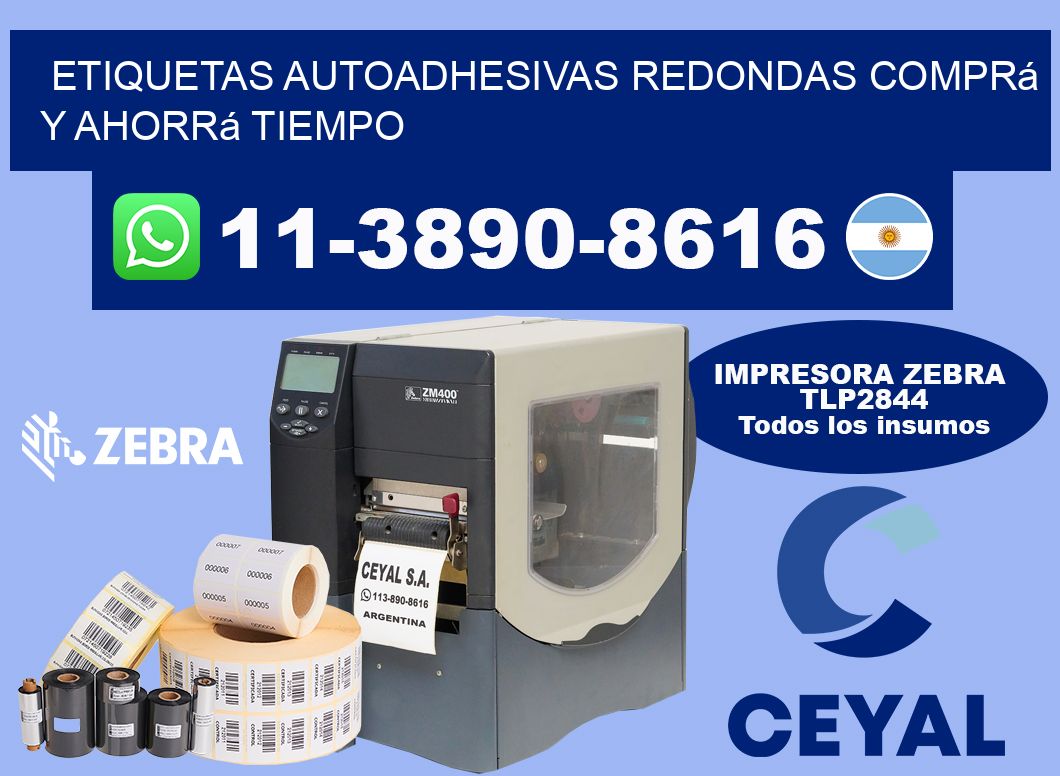 ETIQUETAS AUTOADHESIVAS REDONDAS Comprá y ahorrá tiempo