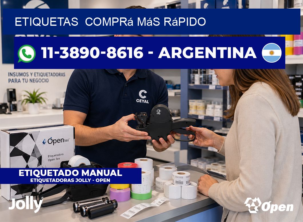 ETIQUETAS  Comprá más rápido