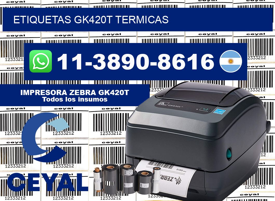 ETIQUETAS GK420T Termicas