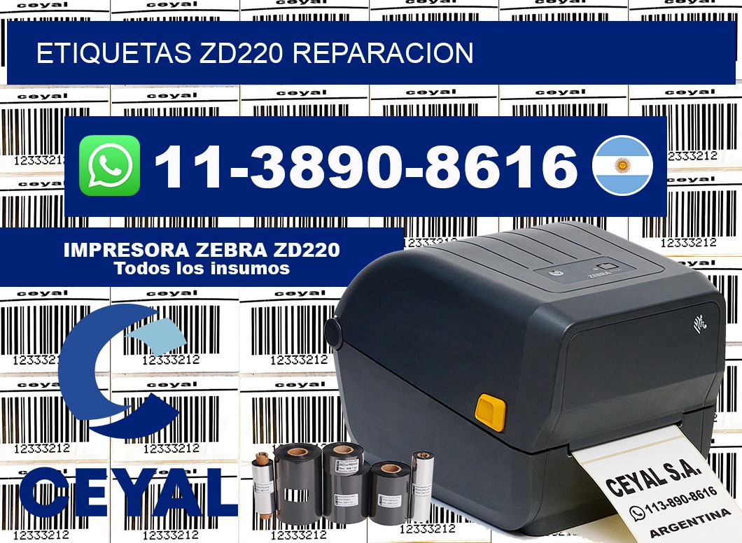 ETIQUETAS ZD220 reparacion