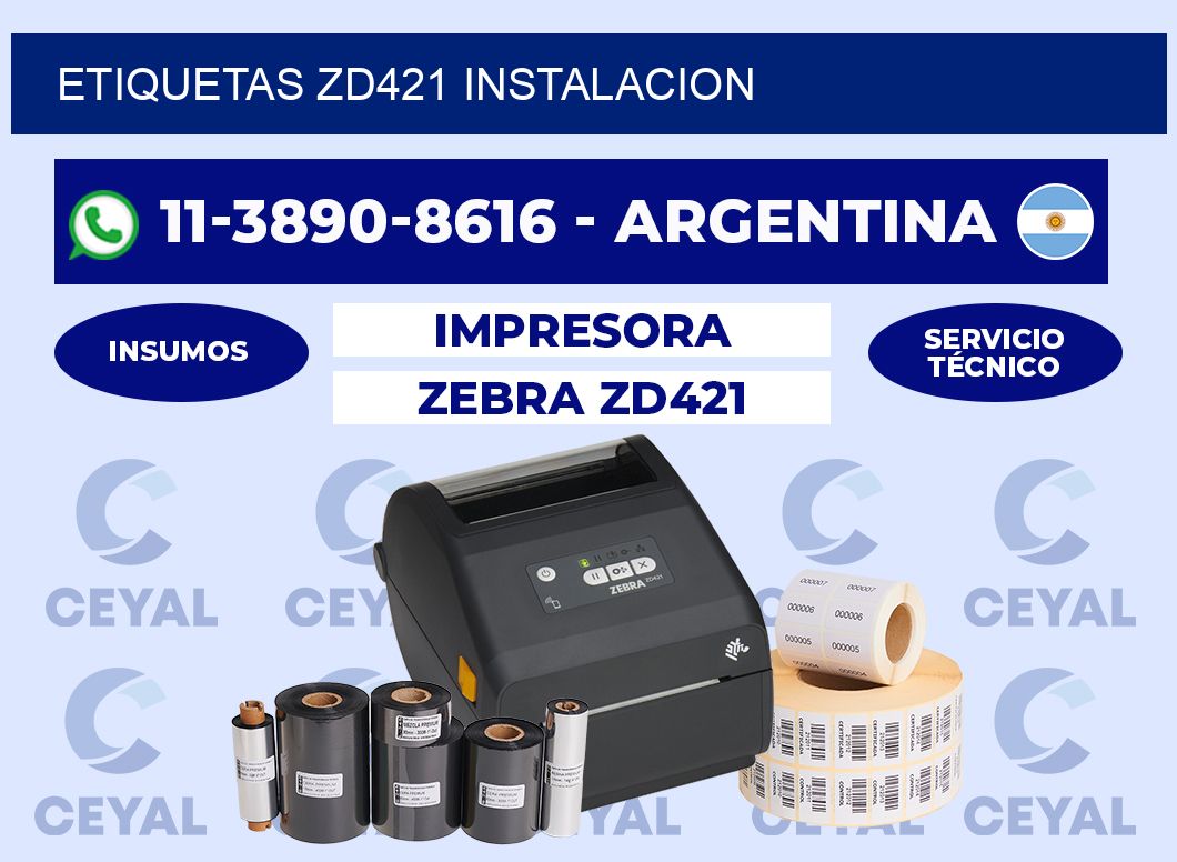 ETIQUETAS ZD421 instalacion