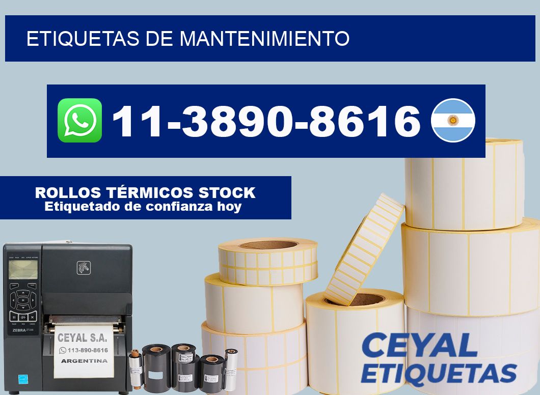 ETIQUETAS de mantenimiento