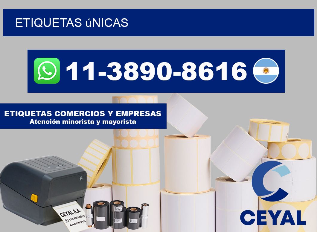 ETIQUETAS únicas
