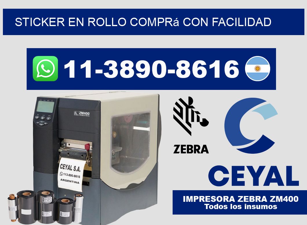 STICKER EN ROLLO Comprá con facilidad