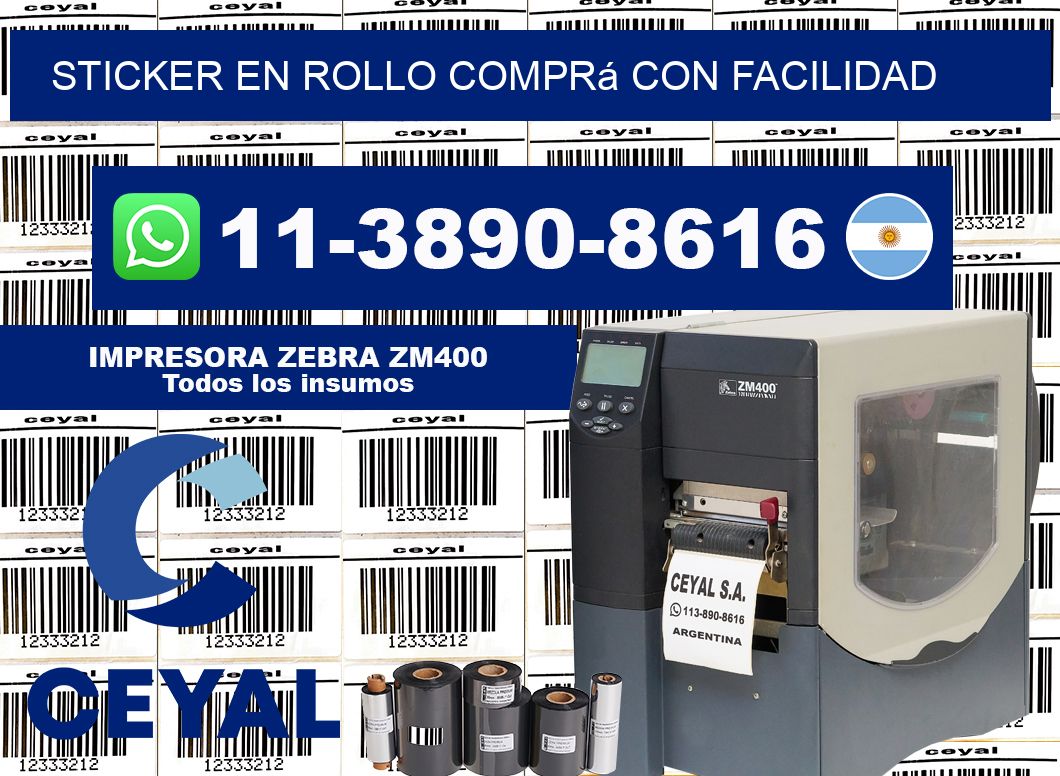 STICKER EN ROLLO Comprá con facilidad