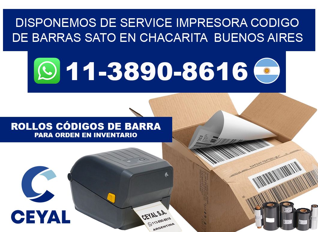 disponemos de service impresora codigo de barras Sato en Chacarita Buenos Aires