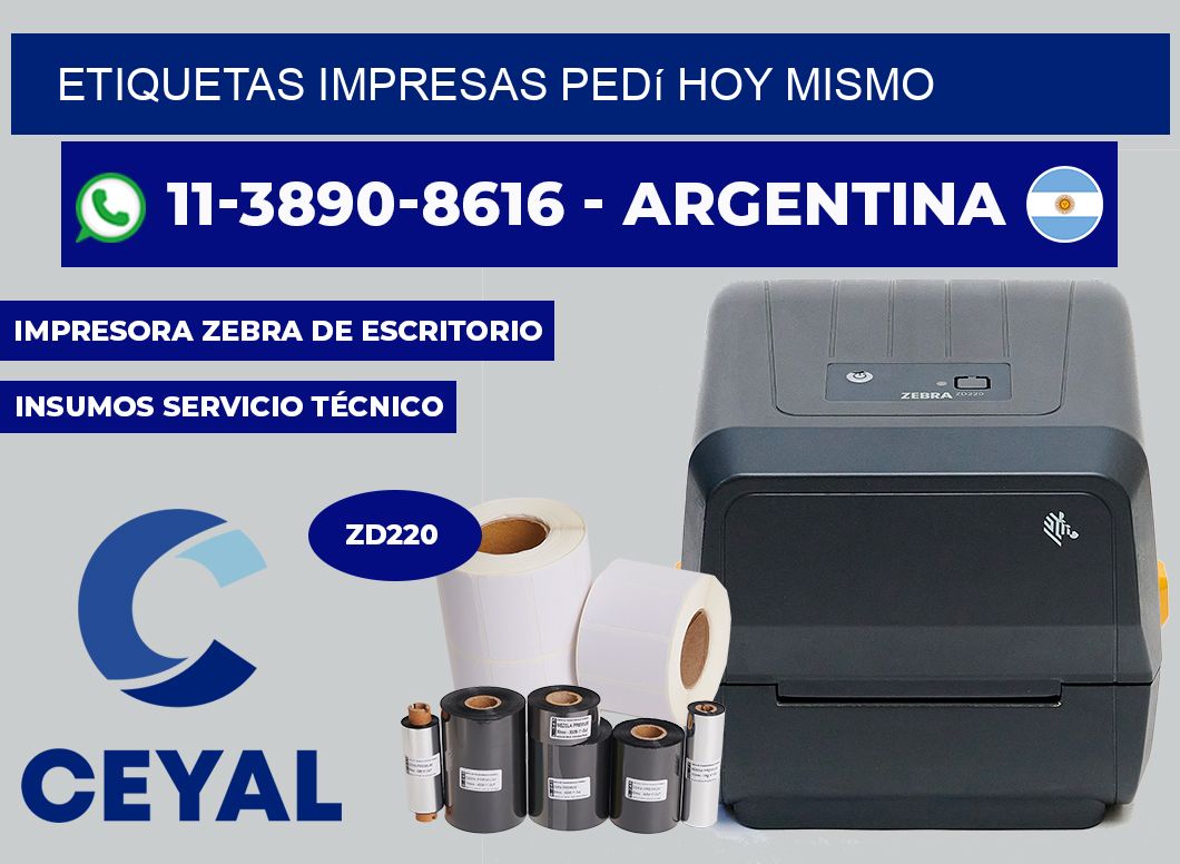 etiquetas impresas Pedí hoy mismo