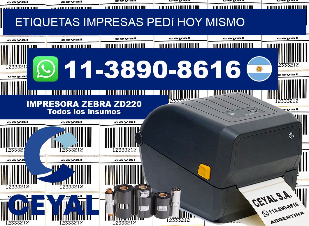 etiquetas impresas Pedí hoy mismo