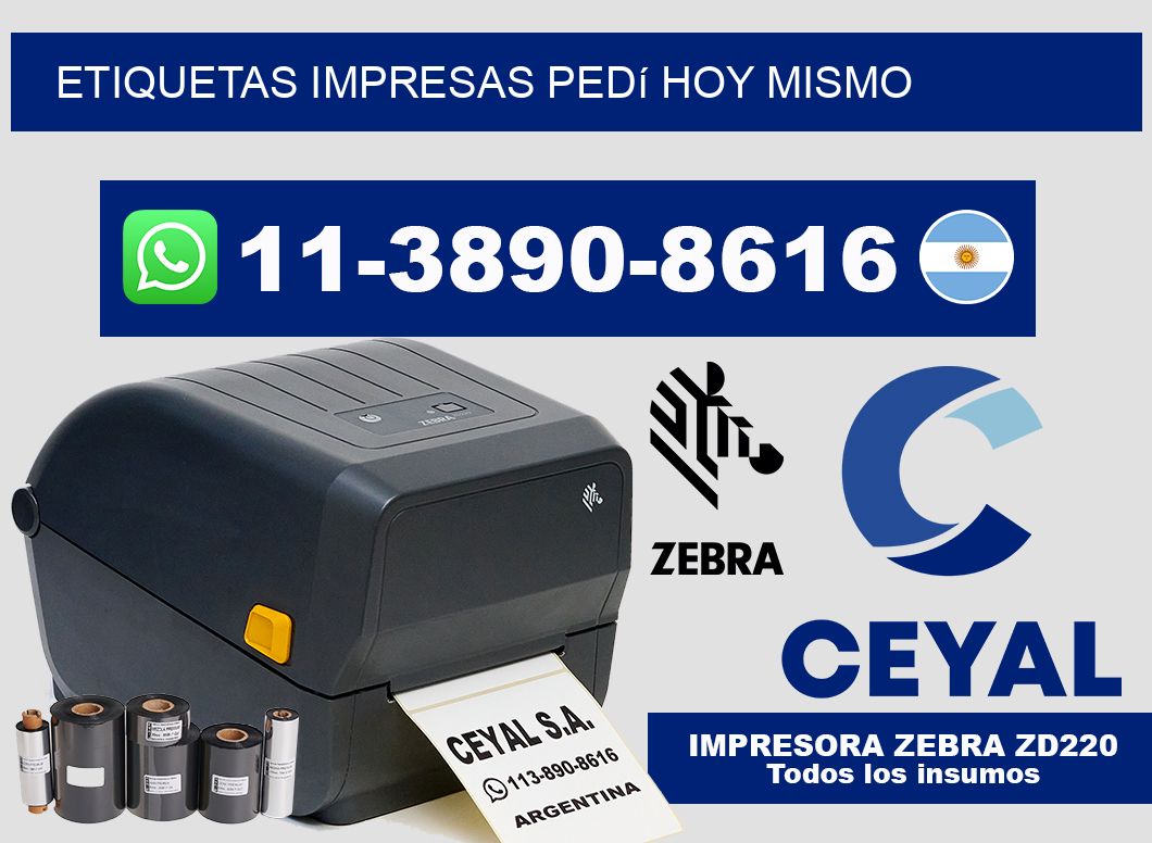etiquetas impresas Pedí hoy mismo