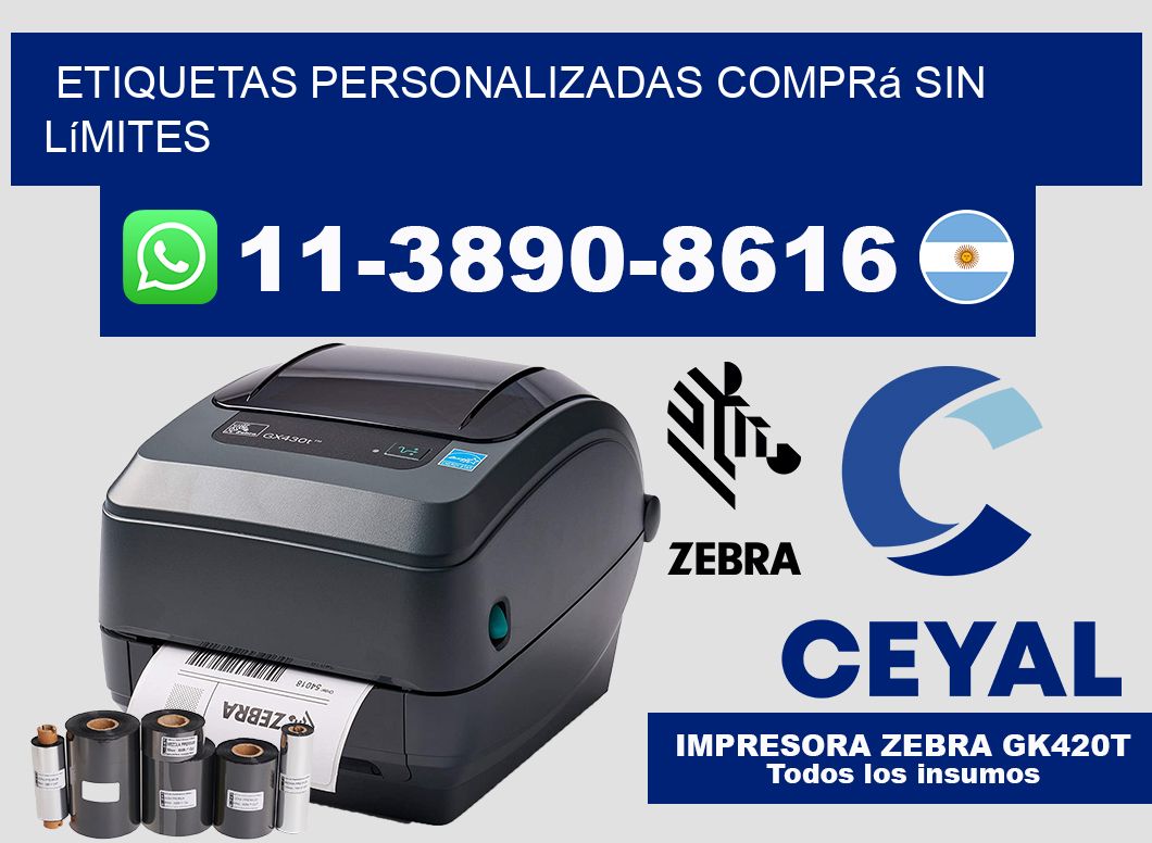 etiquetas personalizadas Comprá sin límites