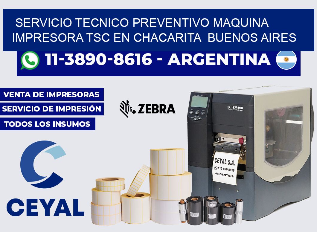 servicio tecnico preventivo Maquina impresora TSC en Chacarita Buenos Aires