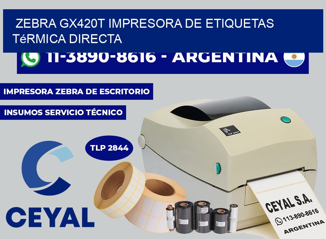 zebra GX420t impresora de etiquetas térmica directa