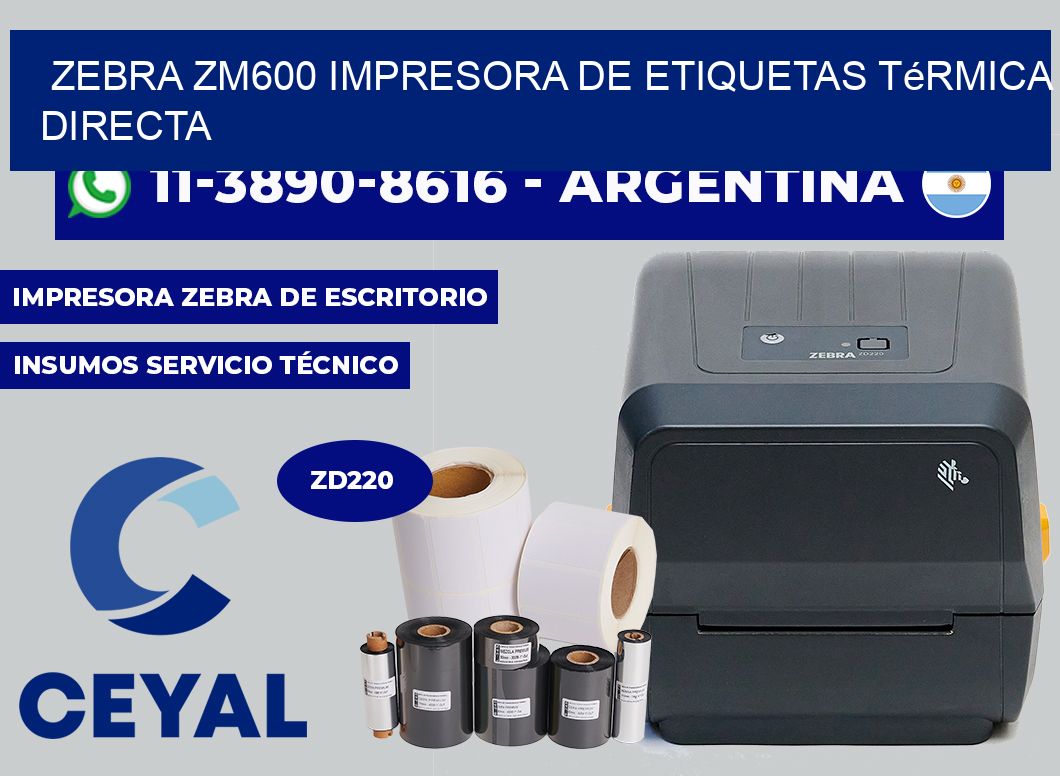 zebra ZM600 impresora de etiquetas térmica directa