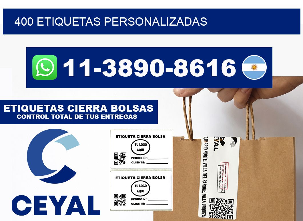 400 ETIQUETAS PERSONALIZADAS