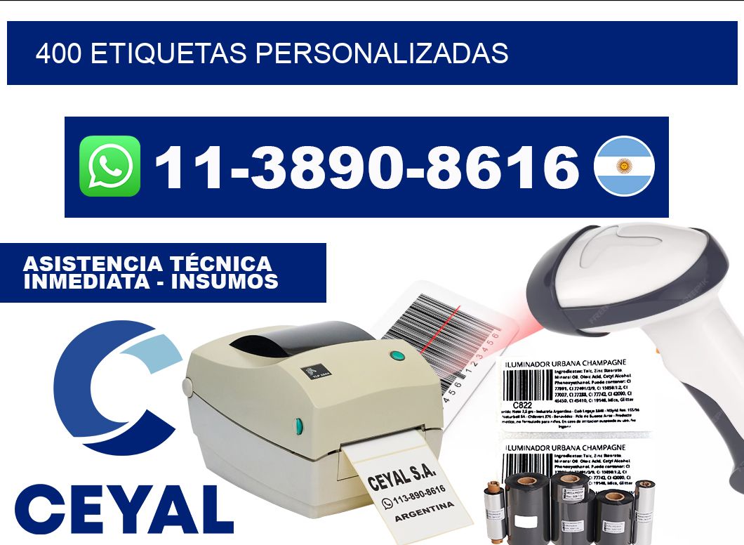 400 ETIQUETAS PERSONALIZADAS