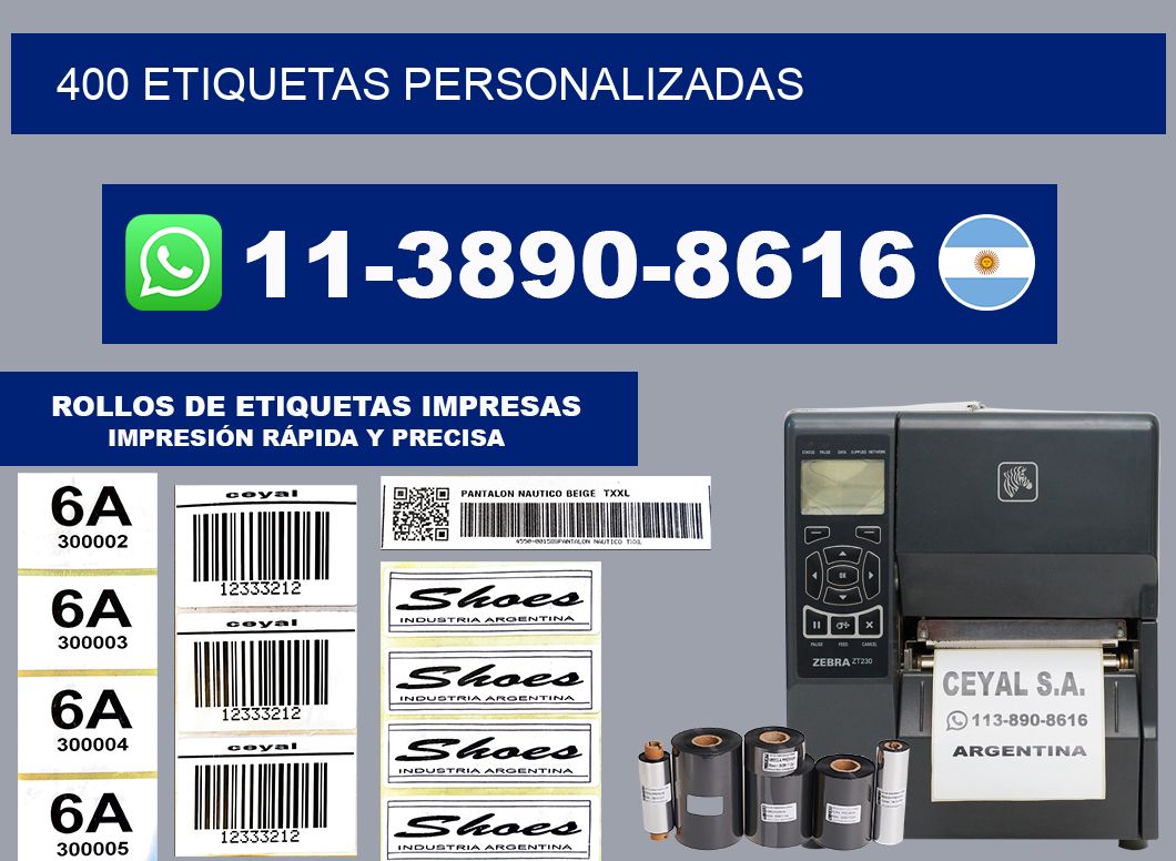 400 ETIQUETAS PERSONALIZADAS