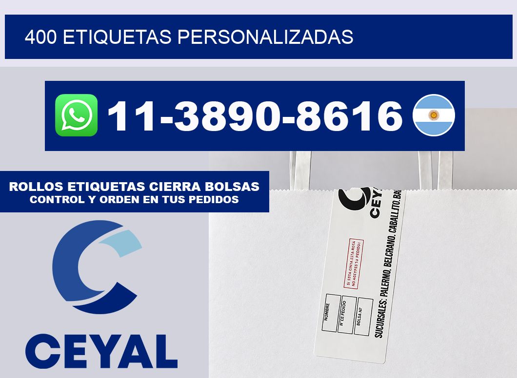 400 ETIQUETAS PERSONALIZADAS