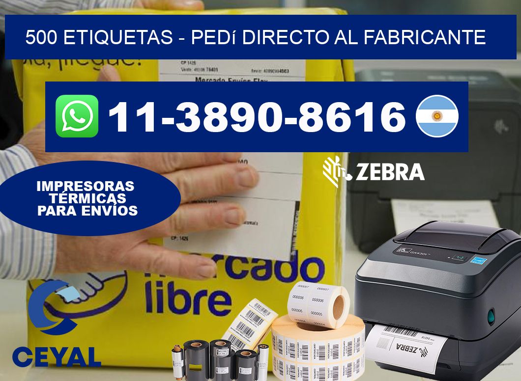 500 ETIQUETAS - Pedí directo al fabricante