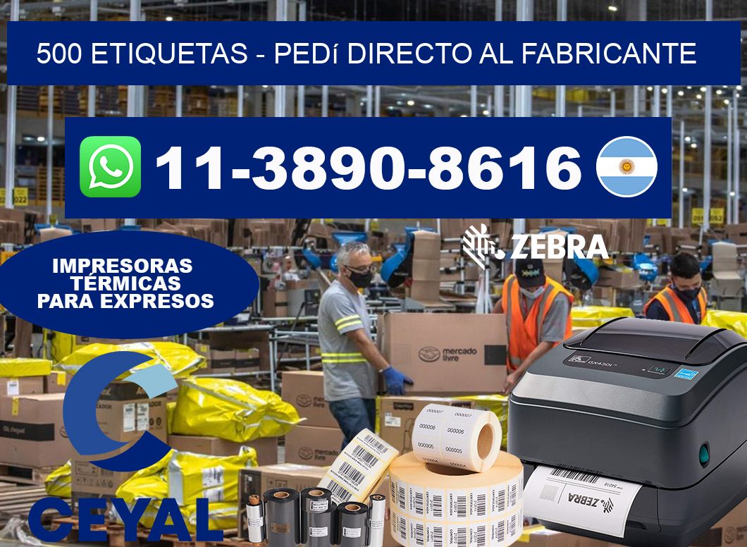 500 ETIQUETAS – Pedí directo al fabricante