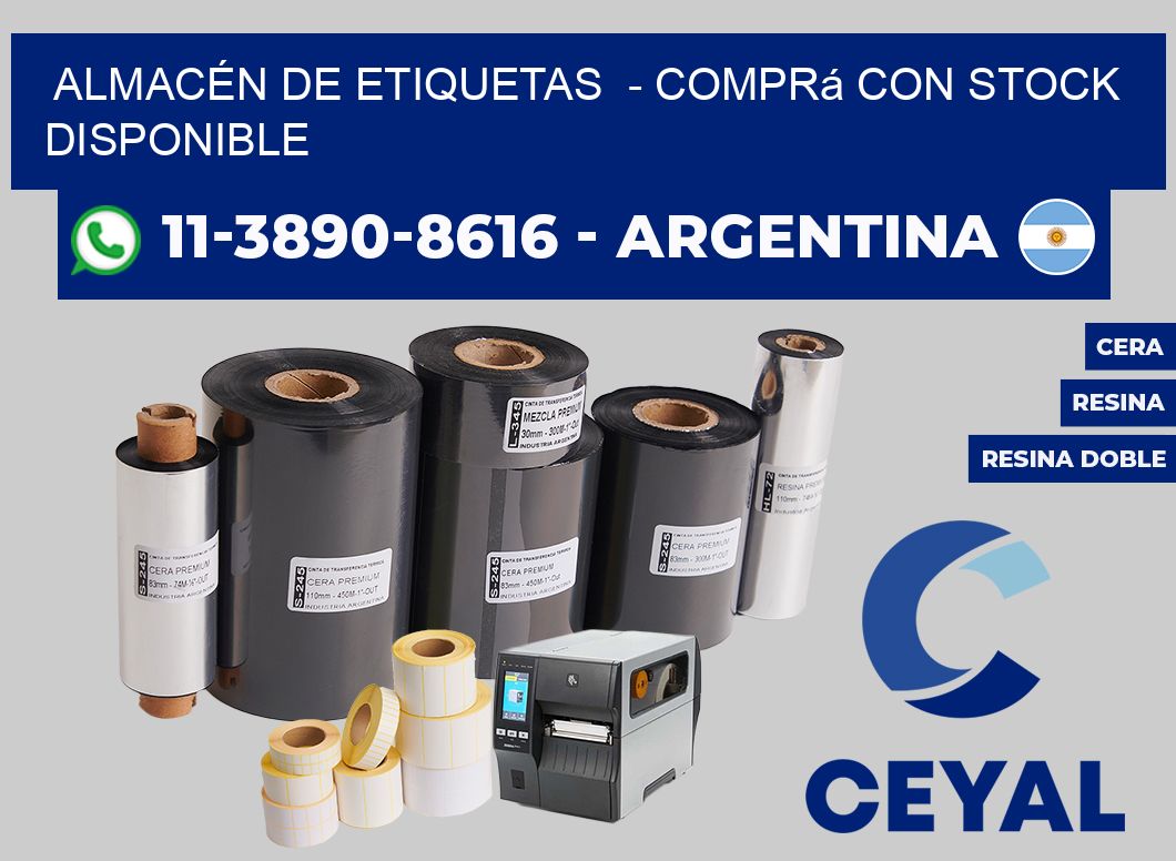 ALMACÉN DE ETIQUETAS - Comprá con stock disponible