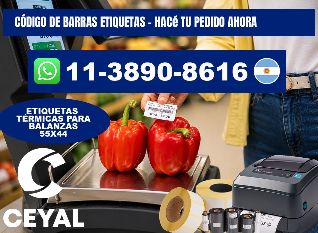 CÓDIGO DE BARRAS ETIQUETAS - Hacé tu pedido ahora
