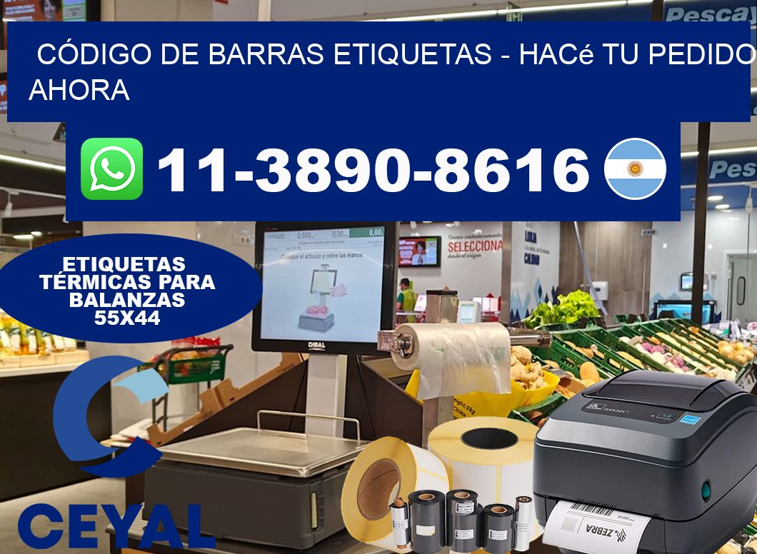 CÓDIGO DE BARRAS ETIQUETAS - Hacé tu pedido ahora