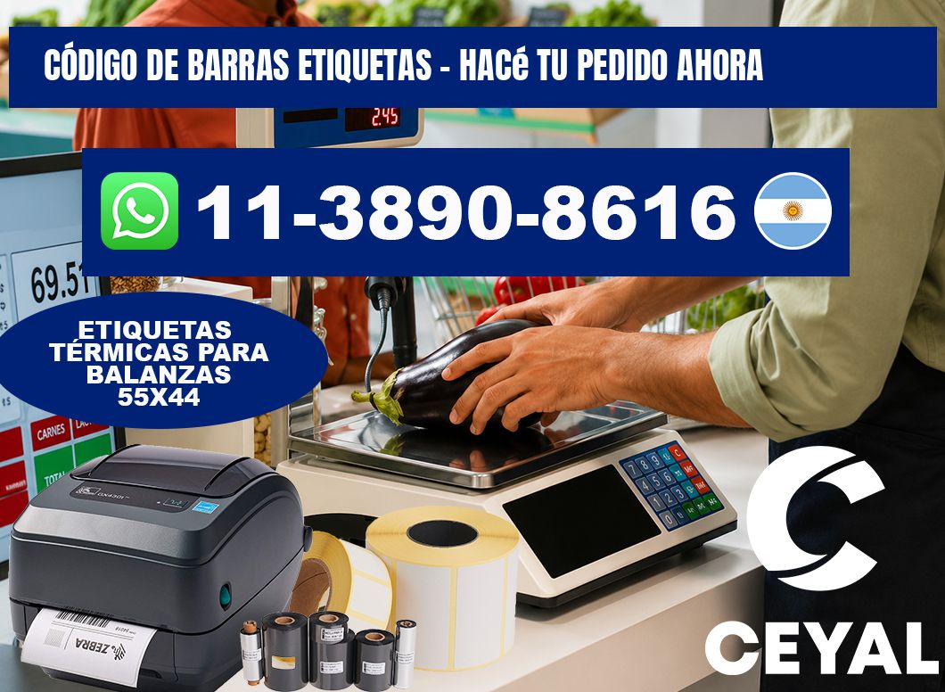 CÓDIGO DE BARRAS ETIQUETAS - Hacé tu pedido ahora