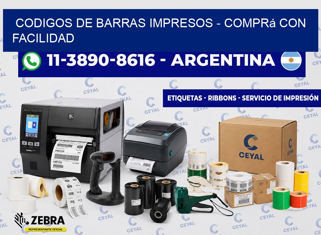 CODIGOS DE BARRAS IMPRESOS - Comprá con facilidad