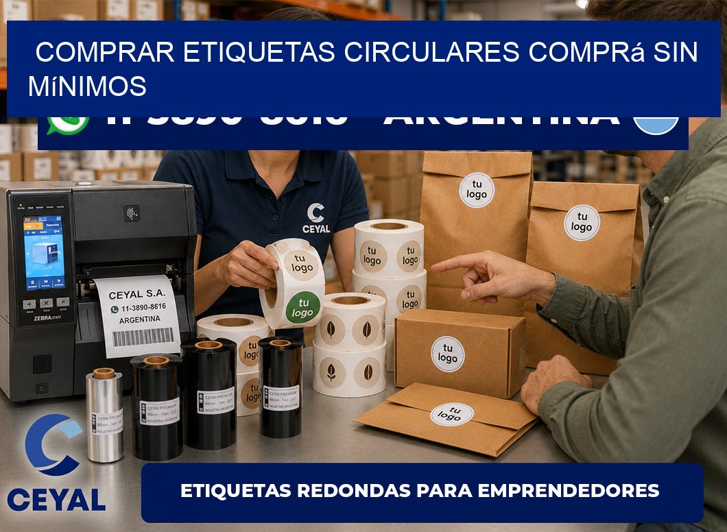 COMPRAR ETIQUETAS CIRCULARES Comprá sin mínimos