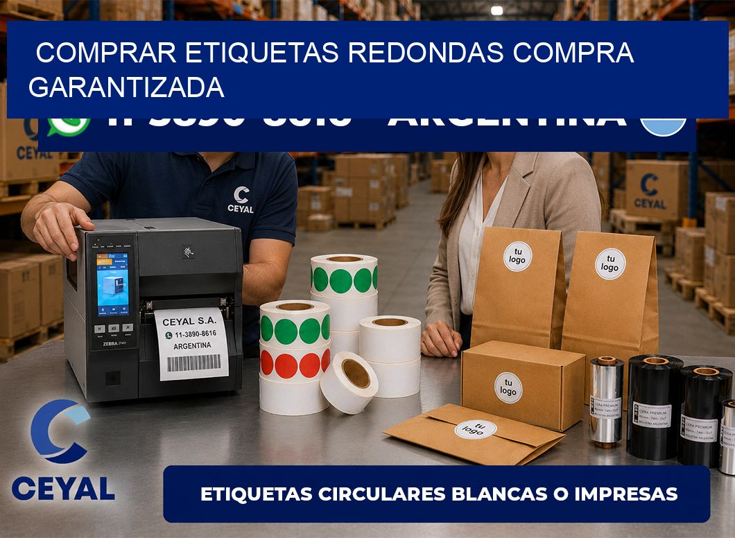 COMPRAR ETIQUETAS REDONDAS Compra garantizada