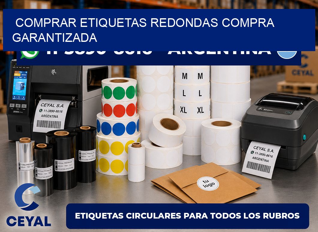 COMPRAR ETIQUETAS REDONDAS Compra garantizada